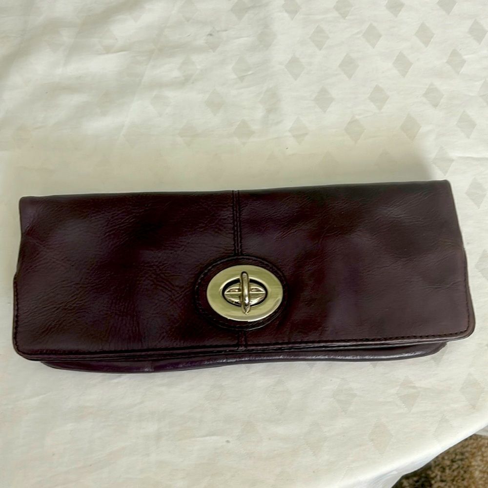 Danier Leather Plum Clutch